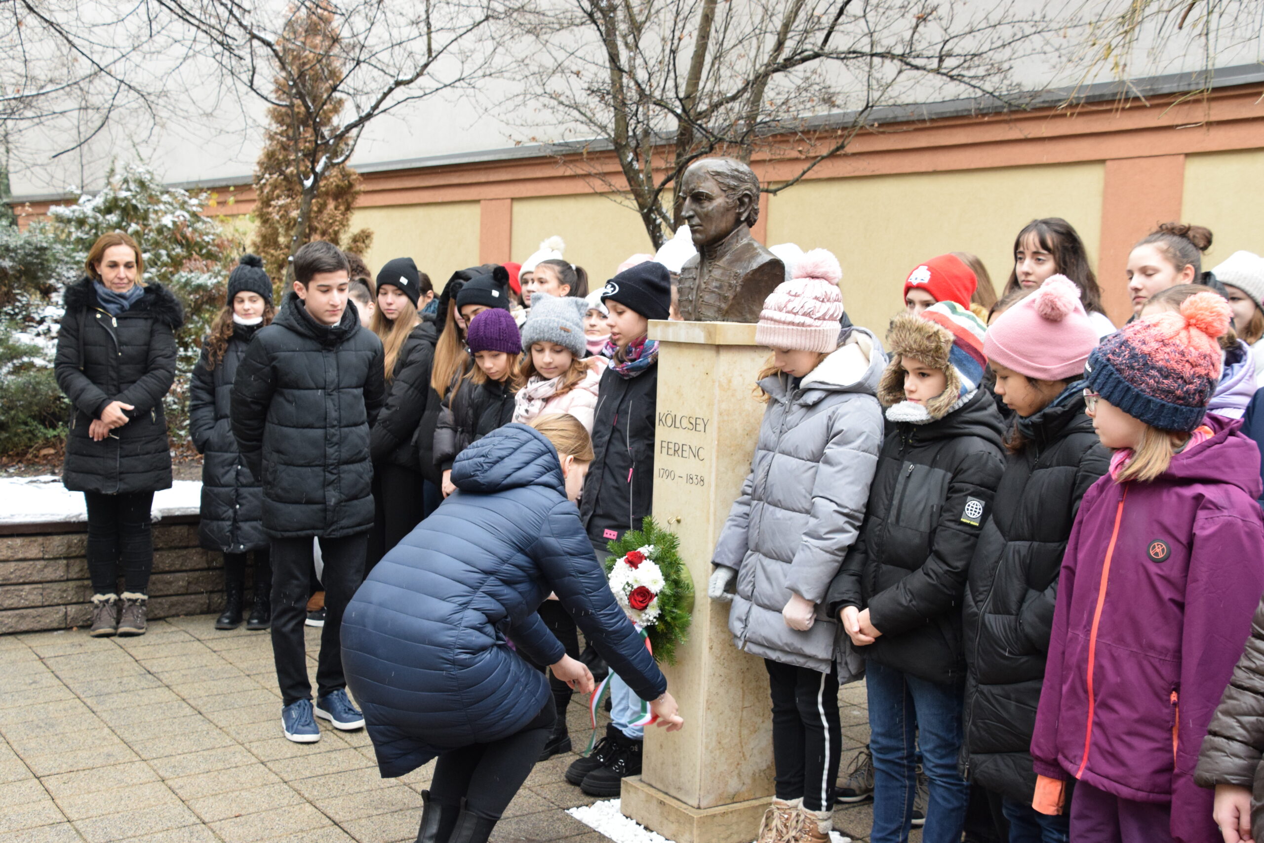 Kölcsey szobor koszorúzás – 2025.01.22